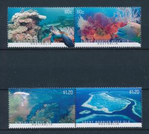 [74279] Australia 2013 Marine Life Corals Turtle 2 Pairs MNH