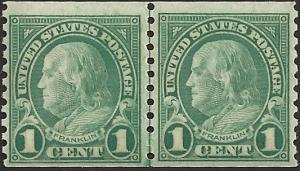 # 597 MINT NEVER HINGED GREEN BEN FRANKLIN