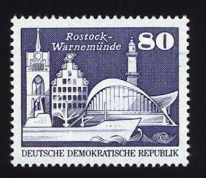 DDR Sc# 1441  80pf Old & New Buildings, Rostock MNH