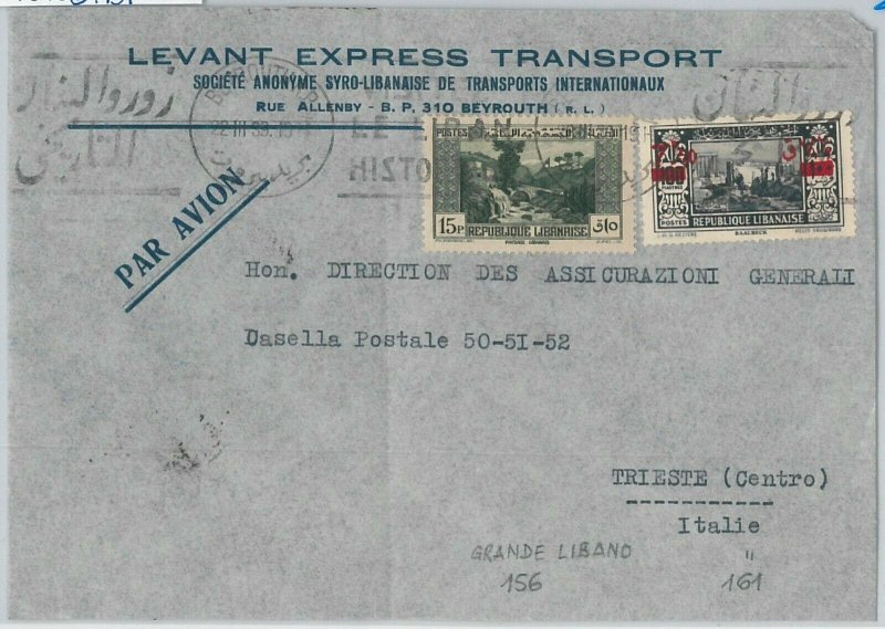 56380 - LEBANON Lebanon - POSTAL HISTORY - AIRMAIL COVER to ITALY 1939-