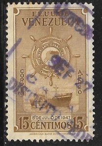 Venezuela C258: 15c M.S. Republica de Venezuela, used, F-VF