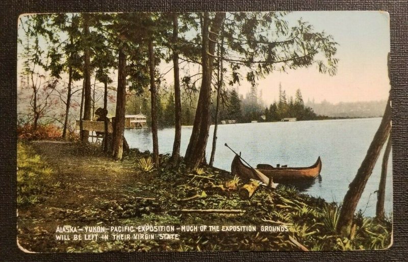 1909 Postcard Cover Alaska Yukon Canoe US Navy USS Washington to Philadelphia PA