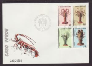 Cape Verde 646-649 Lobsters 1993 U/A FDC