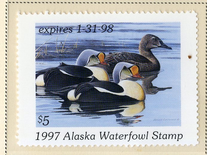 US AK13 ALASKA STATE DUCK STAMP 1997  MNH SCV $15.00 BIN $7.50