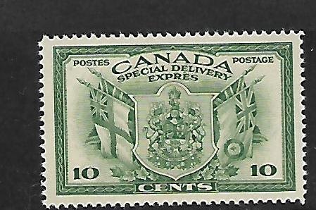 CANADA, E10, MINT HINGED, COAT OF ARMS AND FLAGS