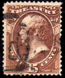 United States Scott O79 Used with pulled perforation.