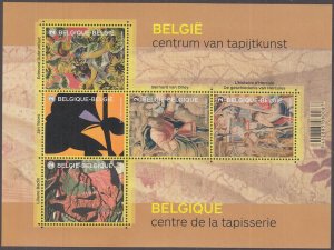 BELGIUM Sc# 2746a-e.1 MNH FULL SHEETLET of 5 - FIVE TAPESTRIES