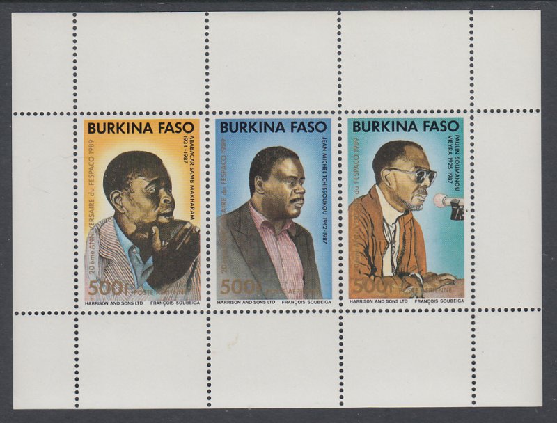 Burkina Faso 872 Souvenir Sheet MNH VF