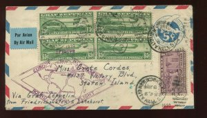 C13 Graf Zeppelin Air Mail Stamps on Uprated Round Trip Flight Cover (C13-216)