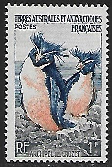 French Southern and Antarctic Territories # 3 - Rockhopper Penguin - MH - GR1