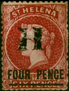 St Helena 1864 4d Carmine SG13 Type A Fine Used (2)