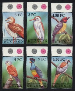 DR Congo Birds 6v Margins Traffic Lights 2000 MNH MI#1467-1472