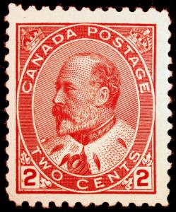 Canada #90 2c Carmine 1903 King Edward VII VF *MNH* CV $297