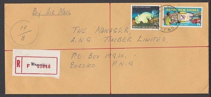 PAPUA NEW GUINEA 1980 Registered cover ex MAGARIDA..........................L891