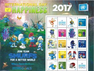 UN - Vienna #598 International Day of Happiness (2017). Personalized Sheet.