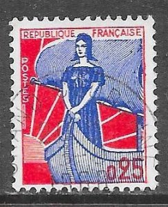 France 942: 25f Marianne and Ship of State, used, F-VF