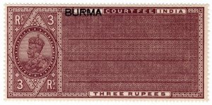 (I.B) Burma Revenue : Court Fee 3R