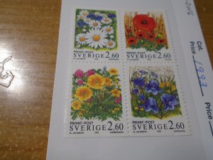 Flowers :  Sweden  #  2013-16  MNH