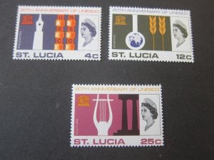 St Lucia 1966 Sc 211-213 set MNH