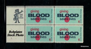 BOBPLATES #1425 Giving Blood Zip Block F-VF MintNH ~ See Details for Positions