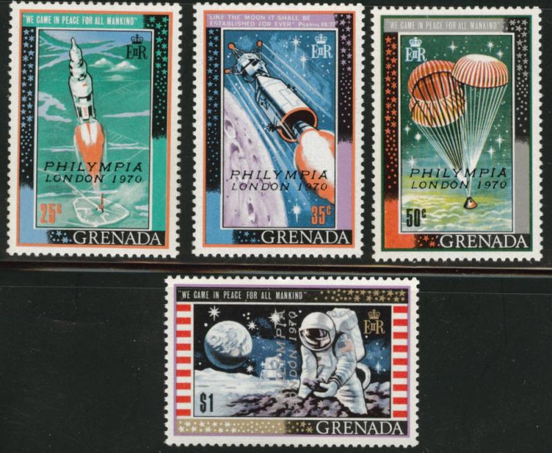 GRENADA Scott 379-82 MNH** Philympia London opt set 1970