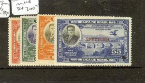 Honduras (abj) 1943 Train   Set Ex Archives Surch Specimen MNH 