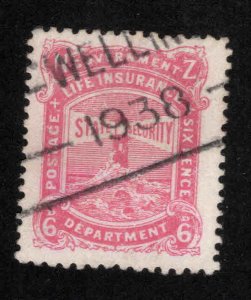 New Zealand Scott oy23 Pink color wmk 61, 1931 top value in set