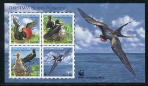 Christmas Island 2010 Sc 488c Birds WWF Frigatebird CV $14.00