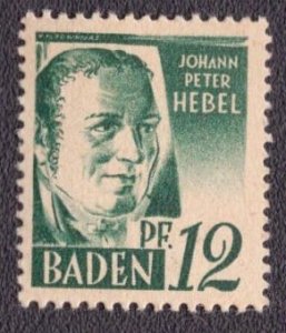 Germany -French Occupation Baden 1949 -  5n4 MH
