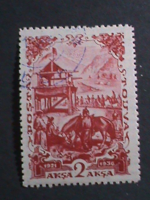 ​TANNU TUVA-1936 SC#90- SOLDIERS USED -VERY FINE- VERY HARD TO FIND
