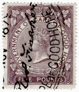 (I.B) Cape of Good Hope Revenue : Stamp Duty £5 (1873)