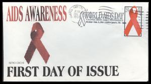 #2806 AIDS Awareness Retro FDC