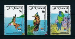 [104260] St. Vincent 1992 Birds vögel oiseaux hummingbirds From sheets MNH