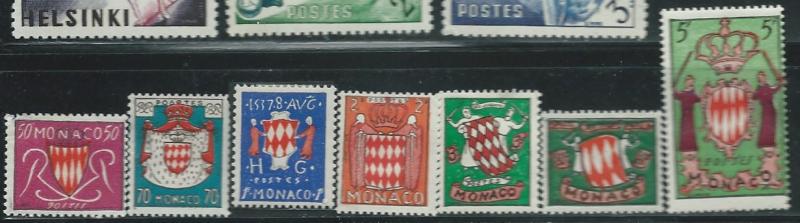 Monaco #312-318  (MH) CV $1.75