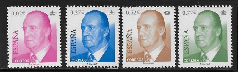 Spain 3271-74 King Juan Carlos I set MNH