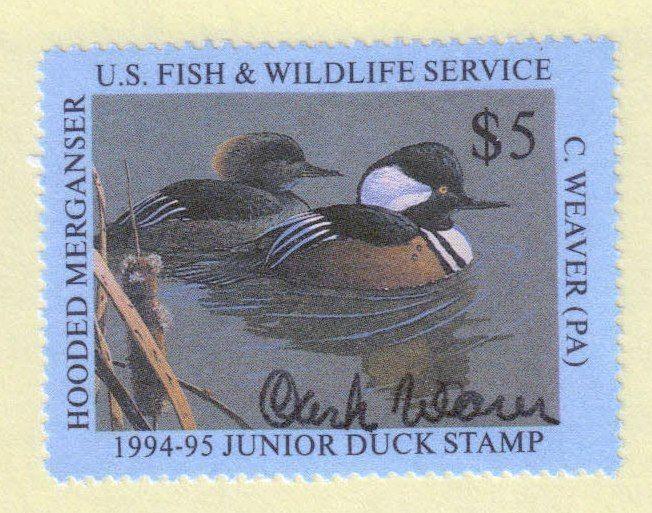 JDS2 Junior Duck Stamp. Artist Signed Single.  MNH. OG. #02 JDS2AS