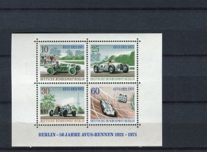 GERMANY; WEST pictorial SHEET fine Mint MNH unmounted, 1971