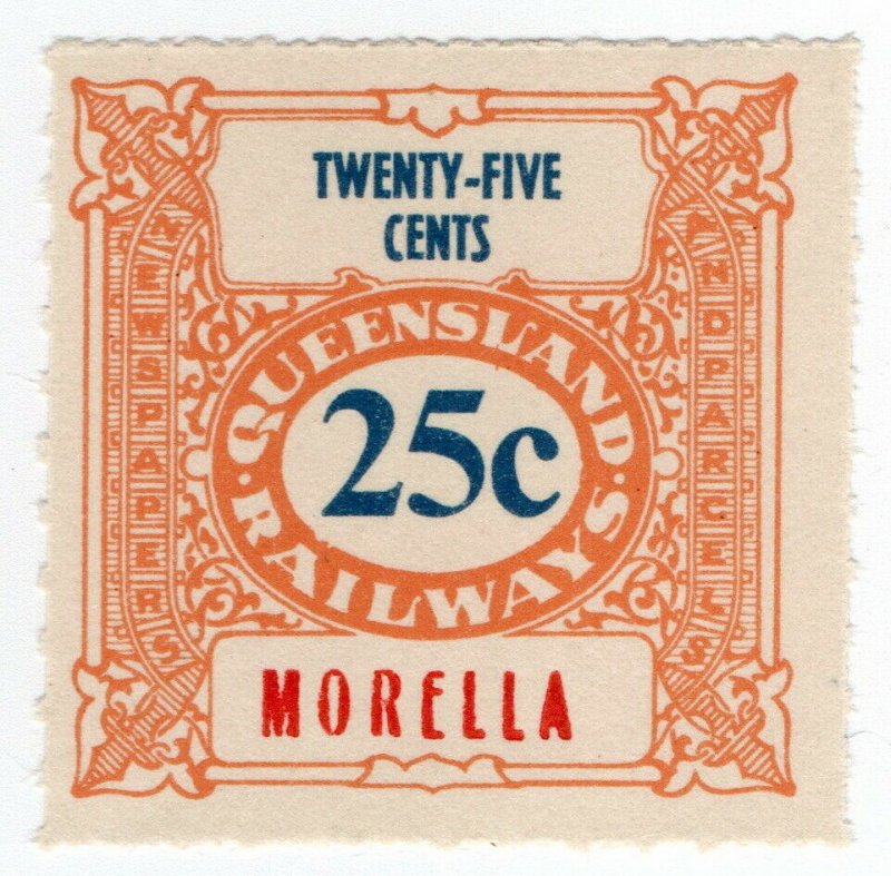 (I.B) Australia - Queensland Railways : Parcel Stamp 25c (Morella)