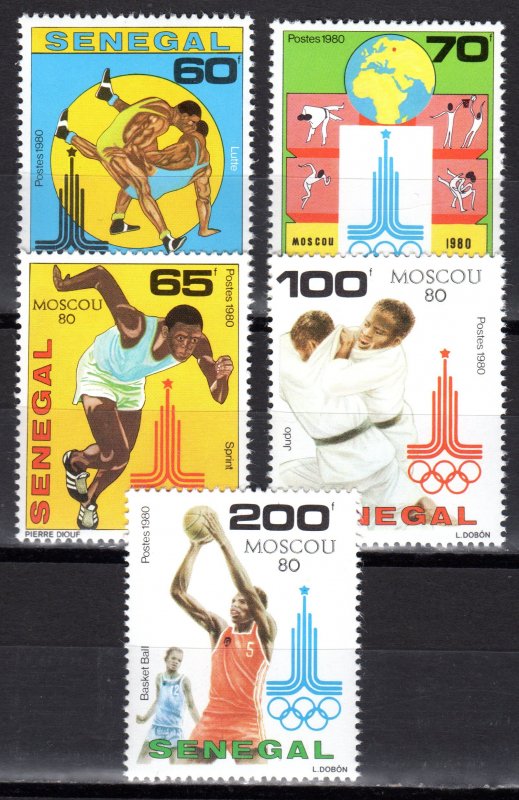 Senegal 1980 Sc#534/538 MOSCOW OLYMPIC GAMES Set (5) MNH