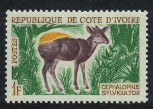 Ivory Coast Yellow-backed duiker Antelope 1f 1964 MNH SC#201 SG#227 MI#259