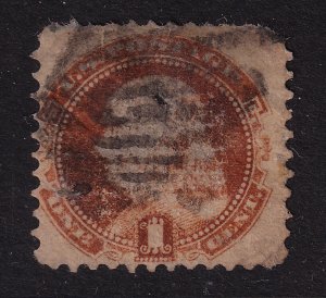 1869 Franklin Sc 112 used 1c buff single, faults  CV $140 (AJ