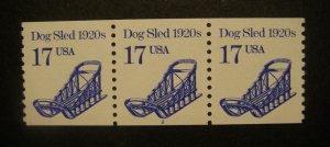 Scott 2135, 17 cent Dog Sled, PNC3 #2, MNH Transportation Coil Beauty