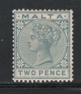 Malta 1885 Queen Victoria 2p Scott # 10 MH NG