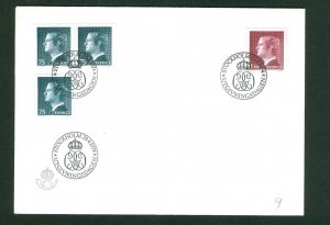 Sweden.  Fdc 1974  King Carl XVI Gustaf.   Engraver Cz. Slania