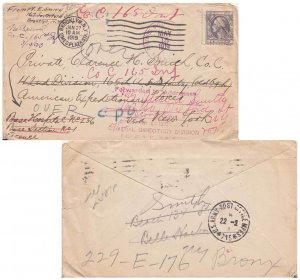 United States A.E.F. World War I 3c Washington-Franklin 1919 Brooklyn, N.Y. T...