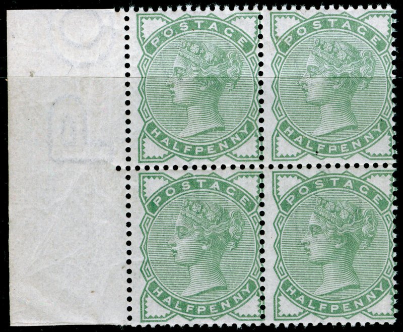 SG165, ½d pale green, NH MINT. Cat £220++ BLOCK OF 4