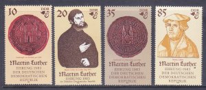 Germany DDR 2308-11 MNH 1982 Martin Luther Set of 4 Very Fine