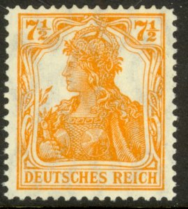 GERMANY 1916-19 7 1/2pf Yellow Orange GERMANIA Issue Sc 98f MLH
