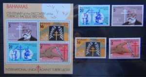 Bahamas 1982 Centenary of Discovery of Tubercle Becillus by R Koch set & M/S MNH