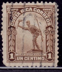 Costa Rica, 1910, Statue of Juan Santamaria, 1c, Scott# 69, used